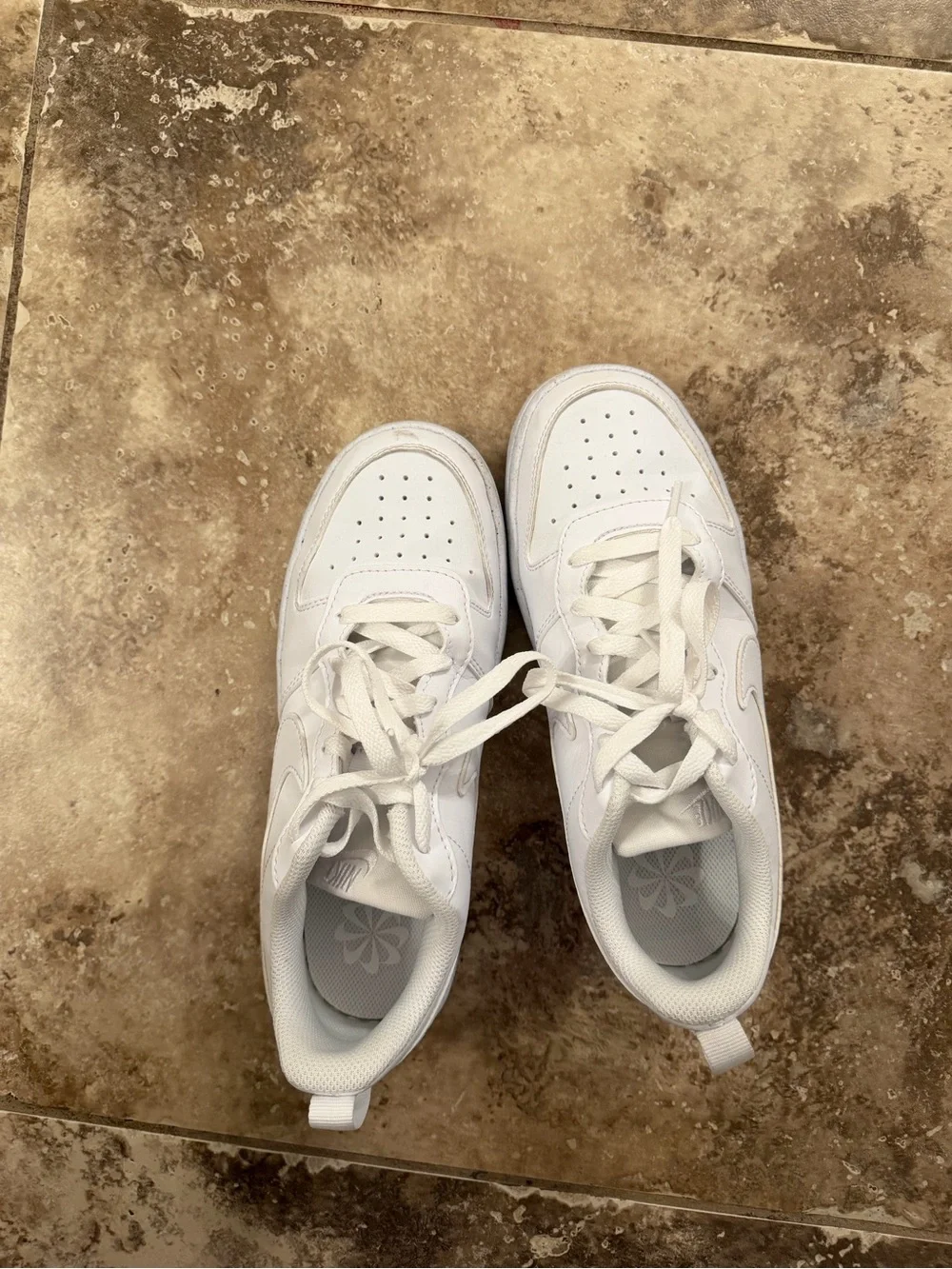 Kids White Nike Sneakers - Classic Low-Top